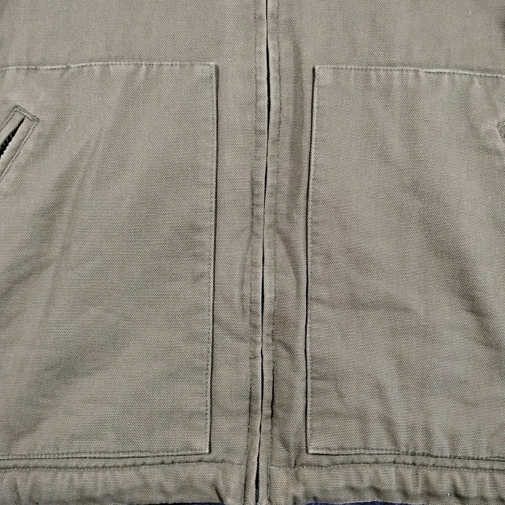 The North Face Mens Brown Cotton Canvas Sherpa Lined Hooded Workwear Jacket L